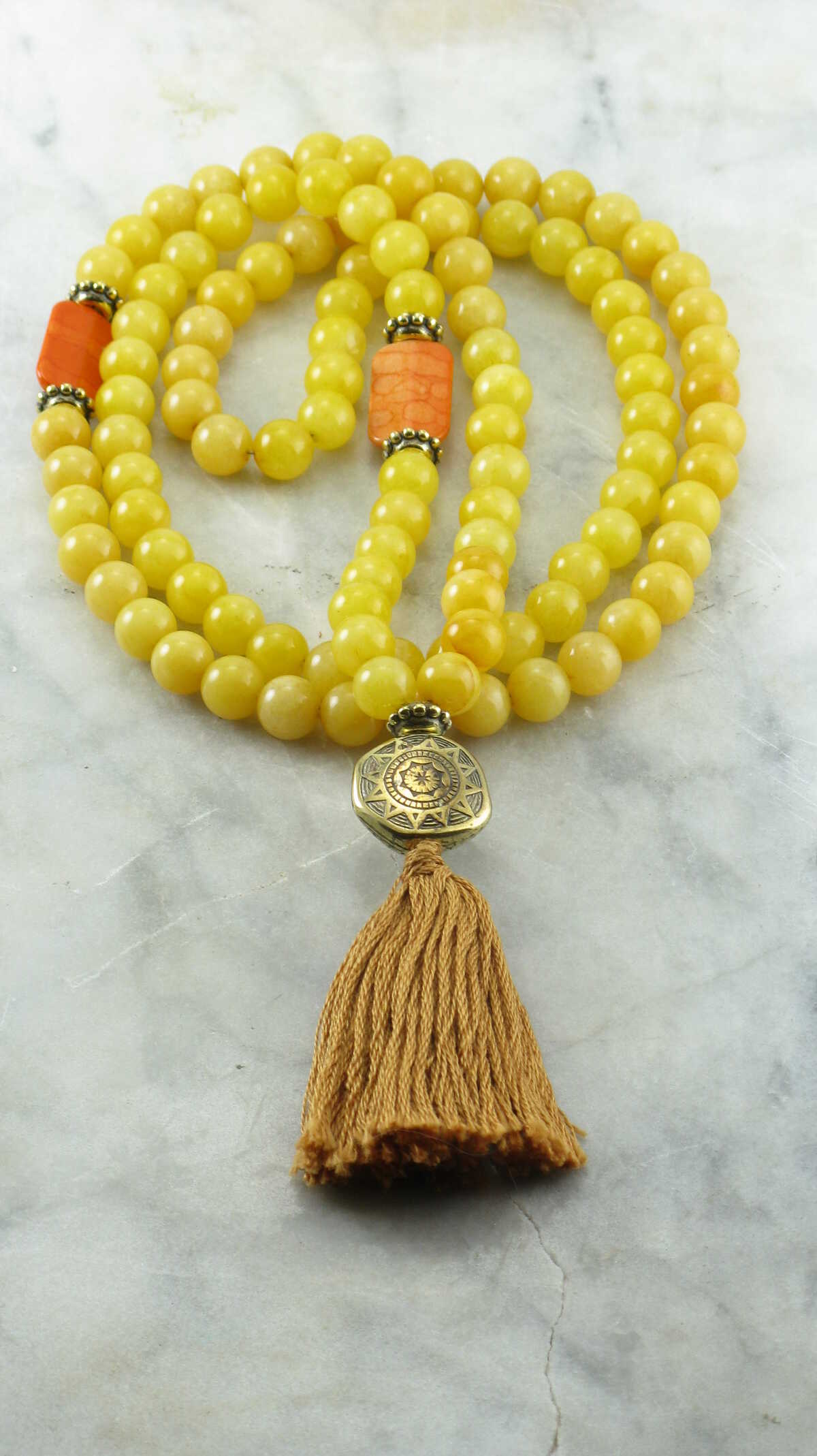 PWMENLK Turquoise 108 Mala Beads Bracelet/Necklace - 8mm Lava Stone, 7 Chakra, Meditation Prayer Beads, Stretch Elastic