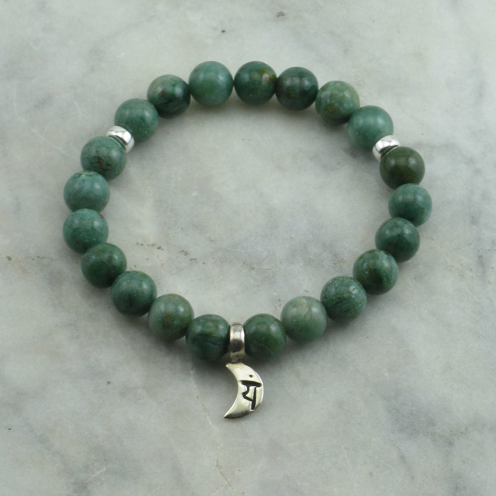 Heart Chakra Bracelet | 21 mala beads, yoga bracelet