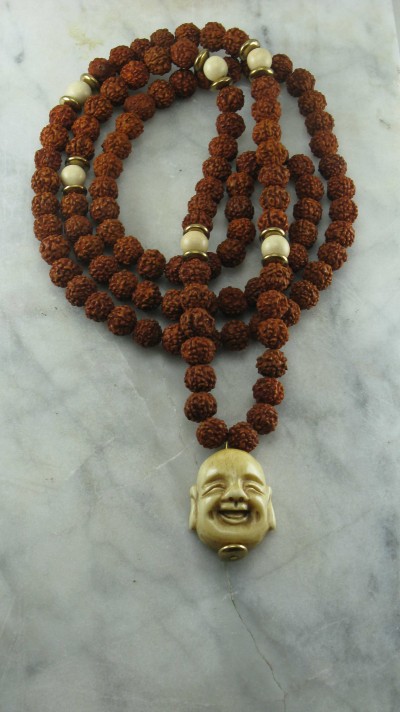 Joy Mala Necklace | 108 Rudraksha mala beads, Buddhist prayer beads