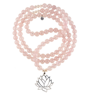 rose quartz mala necklace