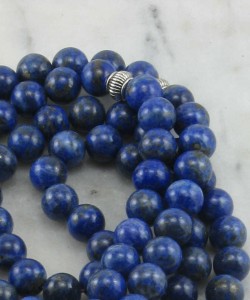 Kwan Yin Mala | 108 lapis lazuli mala beads, Buddhist prayer beads
