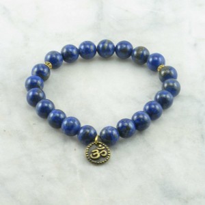 Stillness Mala Bracelet | 21 lapis mala beads, Buddhist bracelet