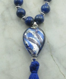 Masquerade Mala | 108 lapis lazuli mala beads, Buddhist prayer beads