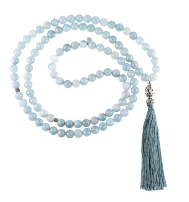 aquamarine mala beads