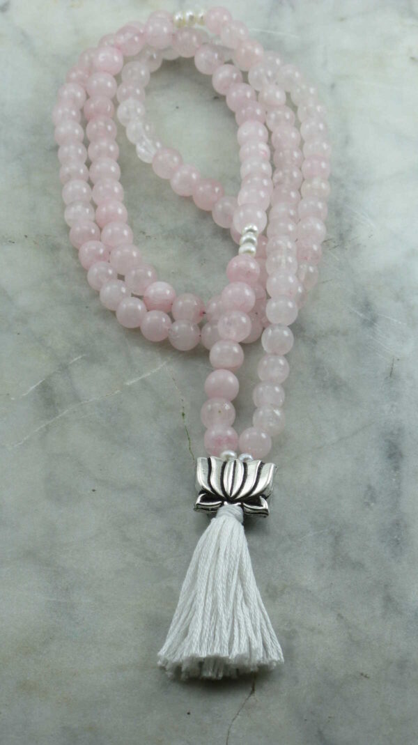 Rose Quartz Mala | 108 mala beads, gifts for yoga for women
