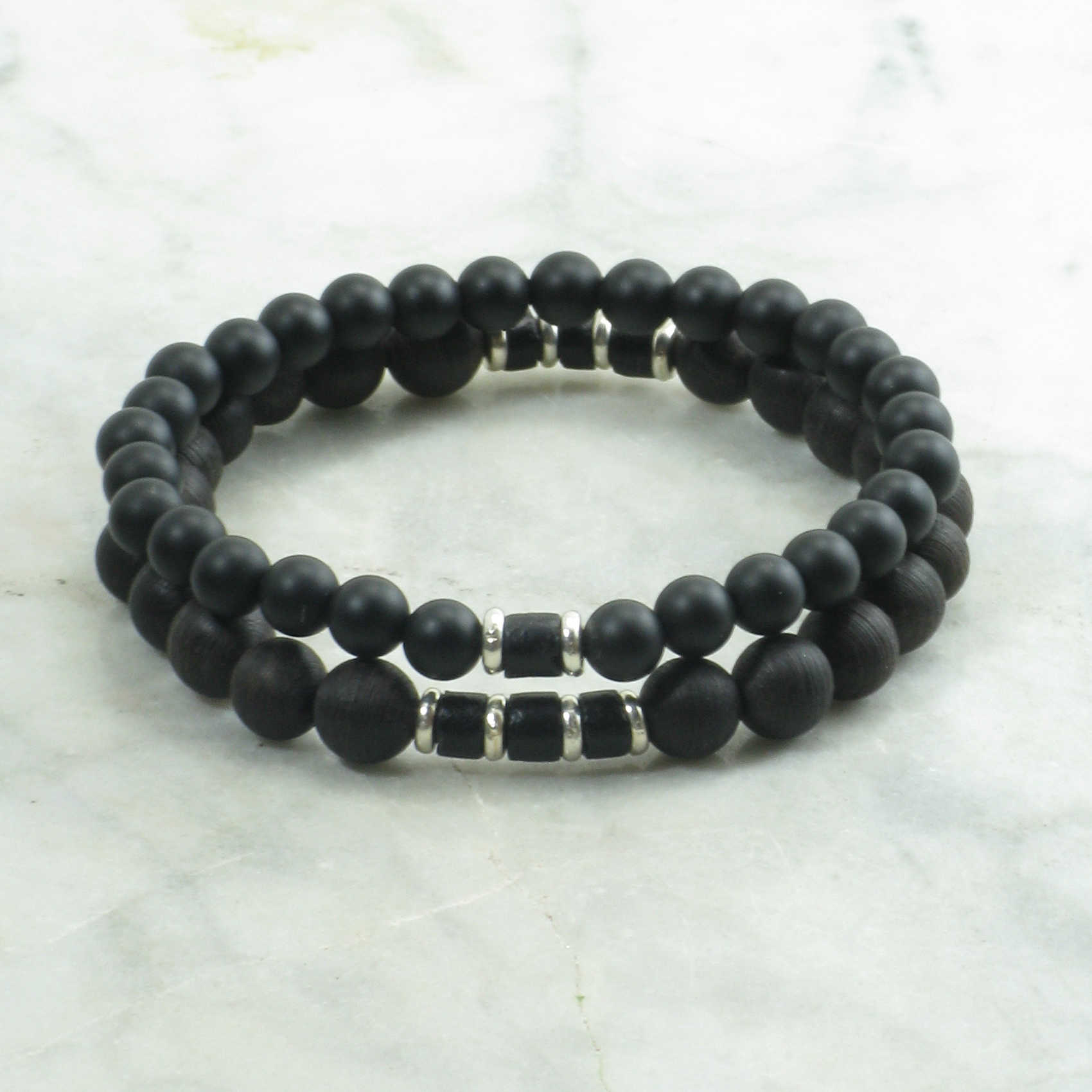bracelets zen mala agarwood beads prayer buddhist stack agate jewelry malas yoga stacks saltspringmalas