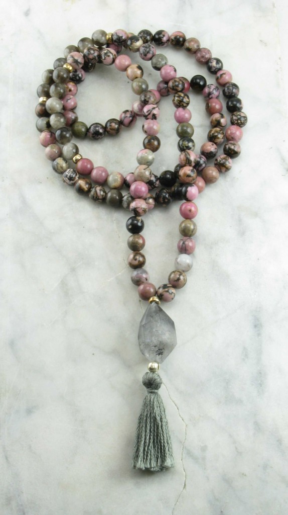 Apprentice Mala Beads 108 rhodonite mala beads and