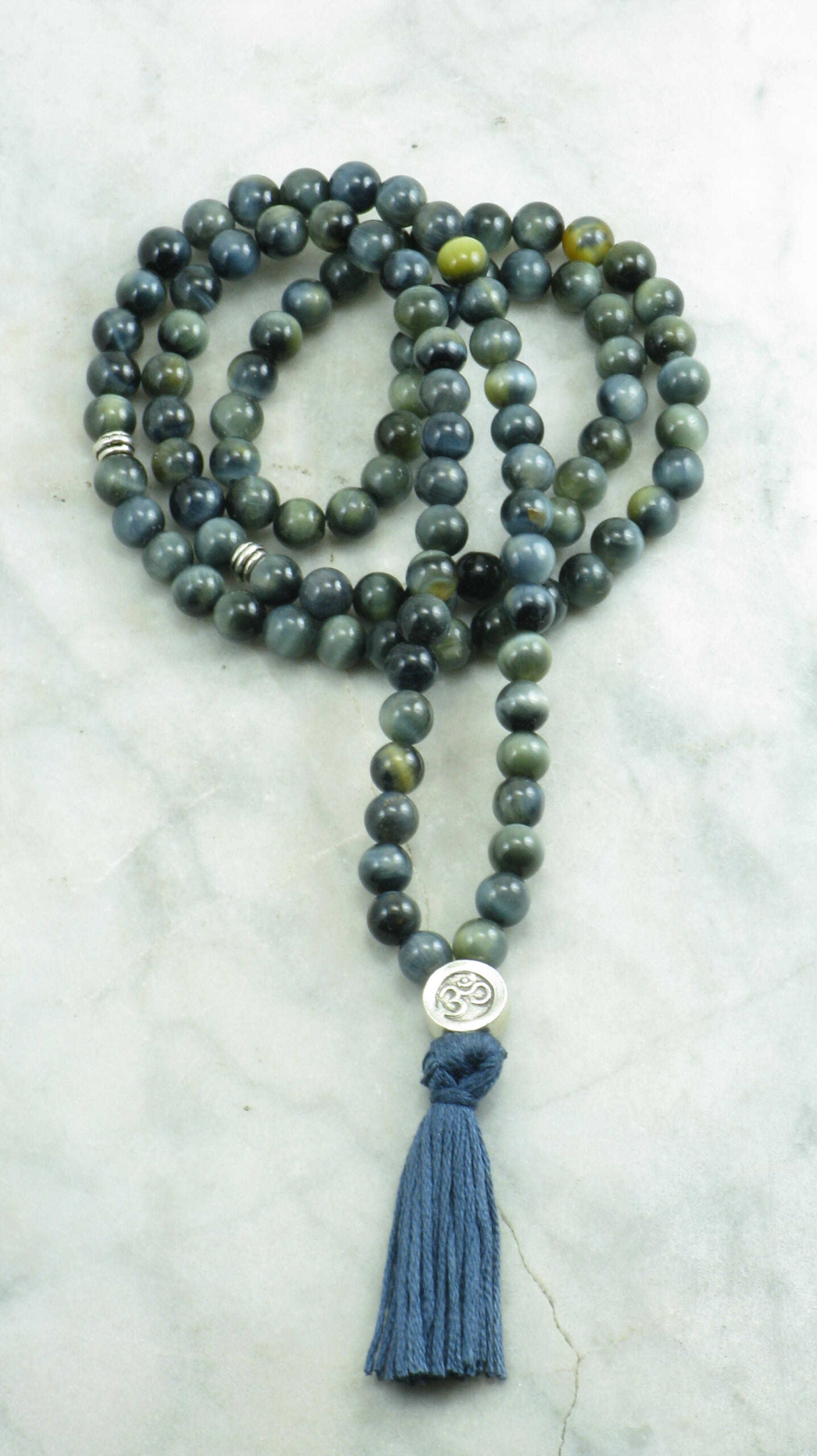 Virya Wrist Mala Beads | 108 tiger eye wrap mala beads
