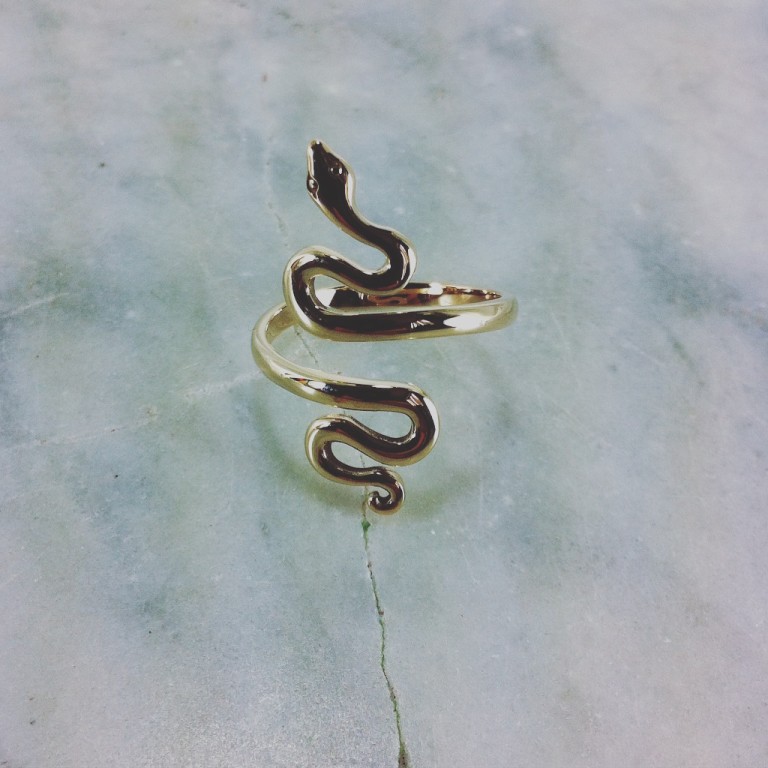 Kundalini Yoga Ring Brass Rising Serpent Yoga Jewelry