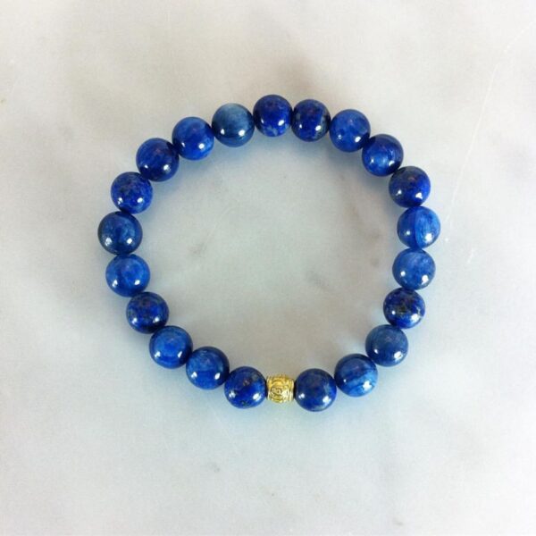 blue kyanite mala beads