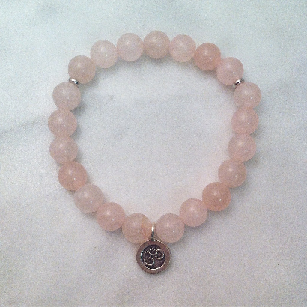 Kama Mala Bracelet | 21 rose quartz mala beads, Buddhist prayer beads