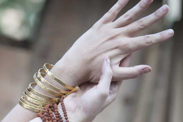 malas can be worn wrapped on your wrists