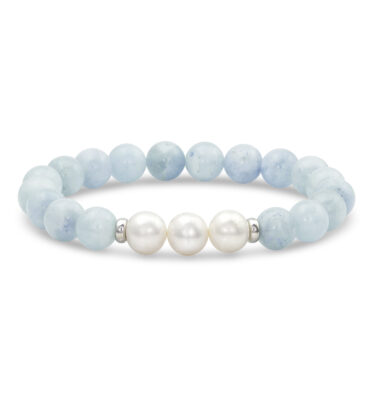 aquamarine mala bracelet