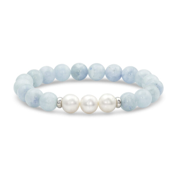 aquamarine mala bracelet
